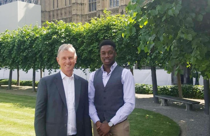 Ikenna with Nigel Evans