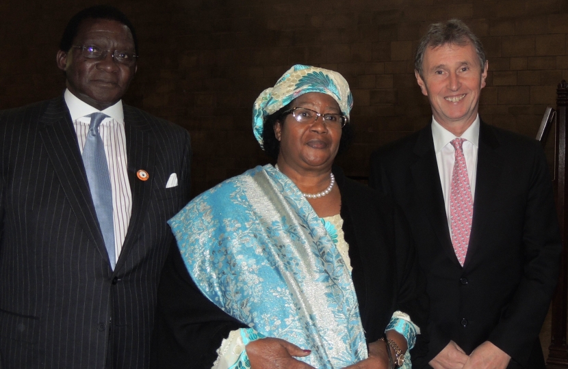 Mr. Evans with H.E Dr. Joyce Banda and H.E Chief Justice Richard Banda