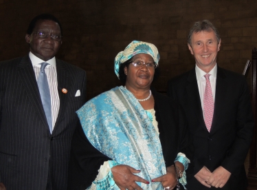 Mr. Evans with H.E Dr. Joyce Banda and H.E Chief Justice Richard Banda